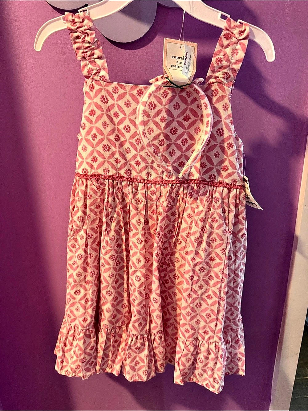 Carter's Girls Geometric Sundress in Pink & Red NWT